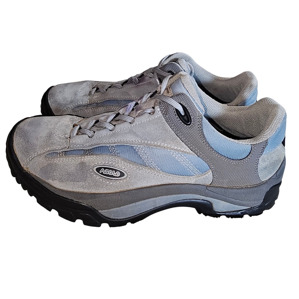 Asolo Women Hiking Trail Walking Vibram Gray Blue Size US 9 EU 41 Mountain Shoes